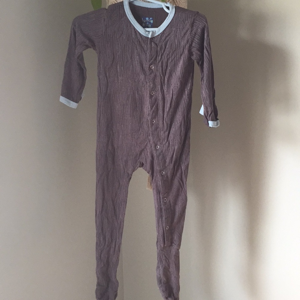 Kickee Pants: 6-12 mo: Woodgrain- Rare!